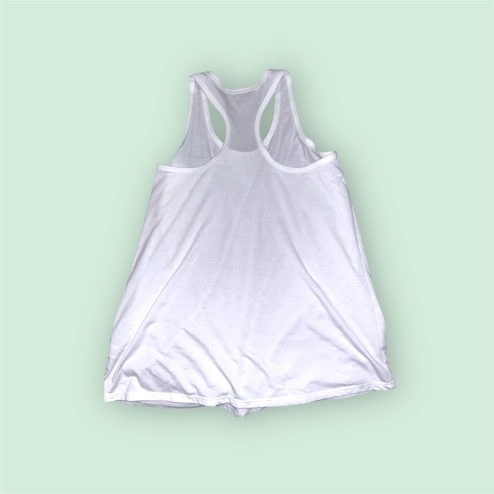 White Racerback Tank Top - Picture 2 of 2
